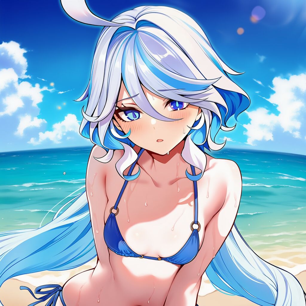 原◯ フ◯ーナ 水着グラビアイラスト集 サンプル画像2