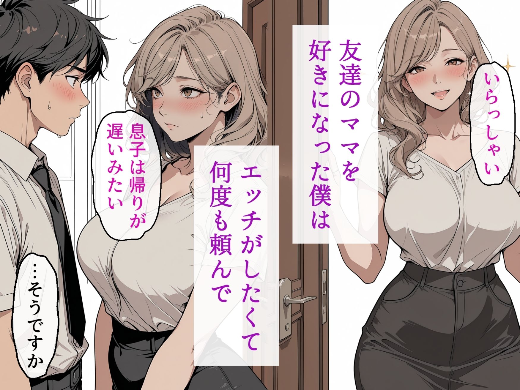 友達のママが僕のデカチンでイキまくった話 サンプル画像2