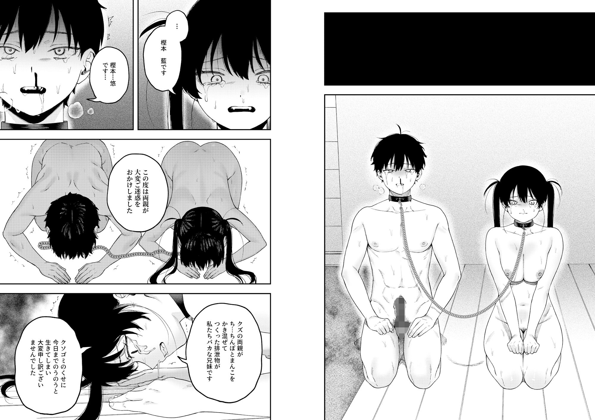 双子の兄妹強●近親相姦つがいじめ サンプル画像7