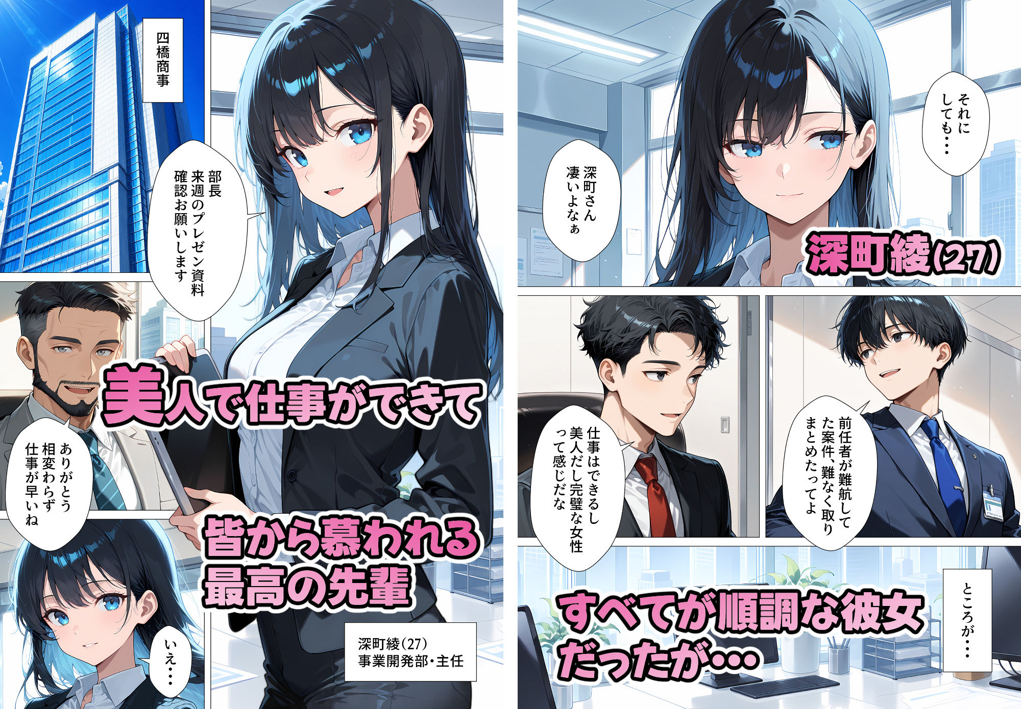 取引先に寝取られた先輩-絶え間なく注がれた白濁液 サンプル画像1