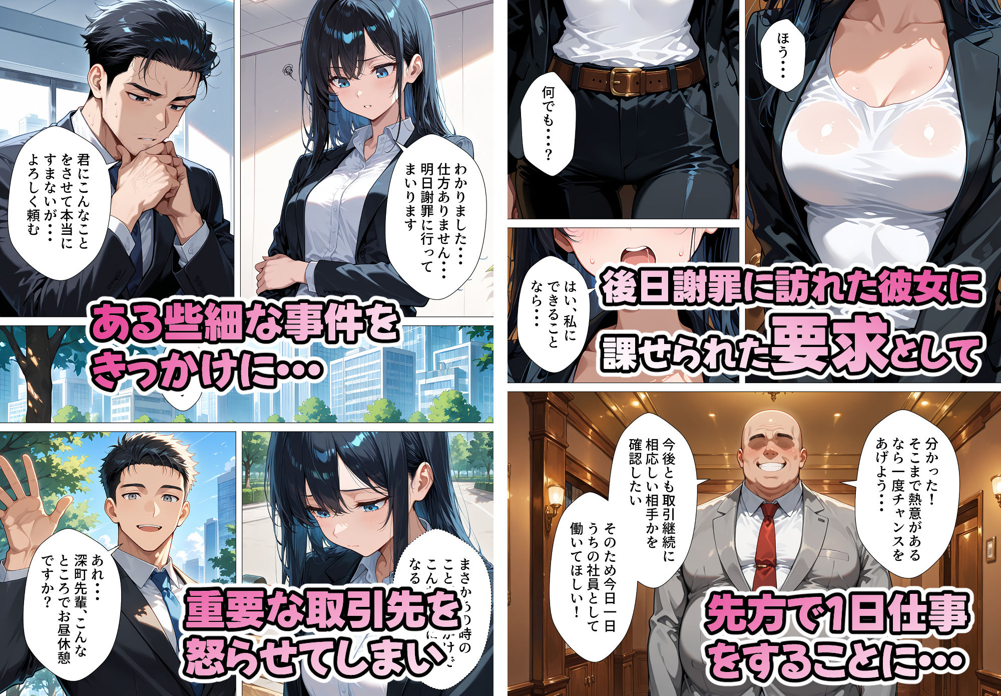 取引先に寝取られた先輩-絶え間なく注がれた白濁液 サンプル画像2