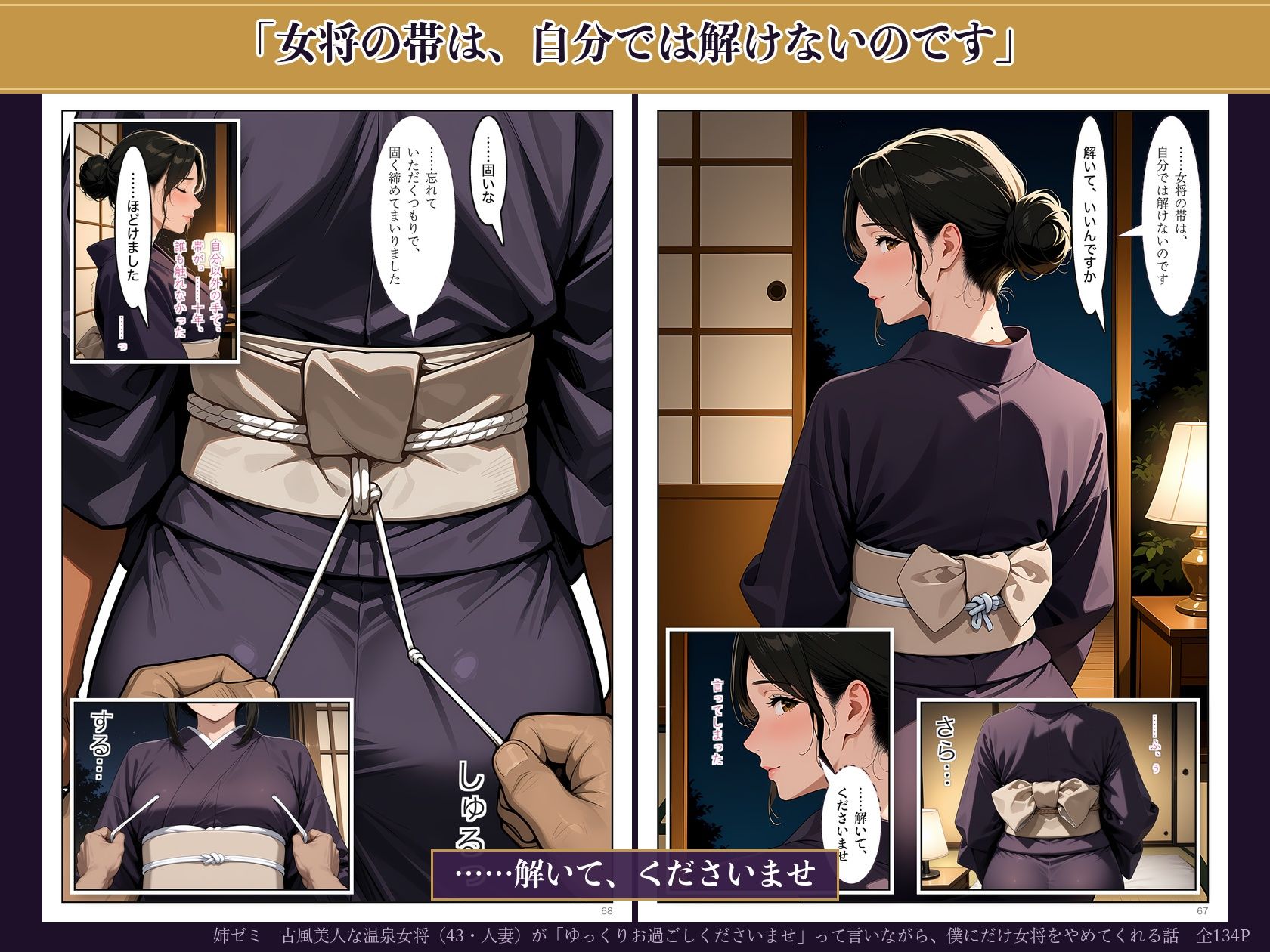 古風美人な温泉女将（43・人妻）が「ゆっくりお過ごしくださいませ」って言いながら、僕にだけ女将をやめてくれる話 サンプル画像8