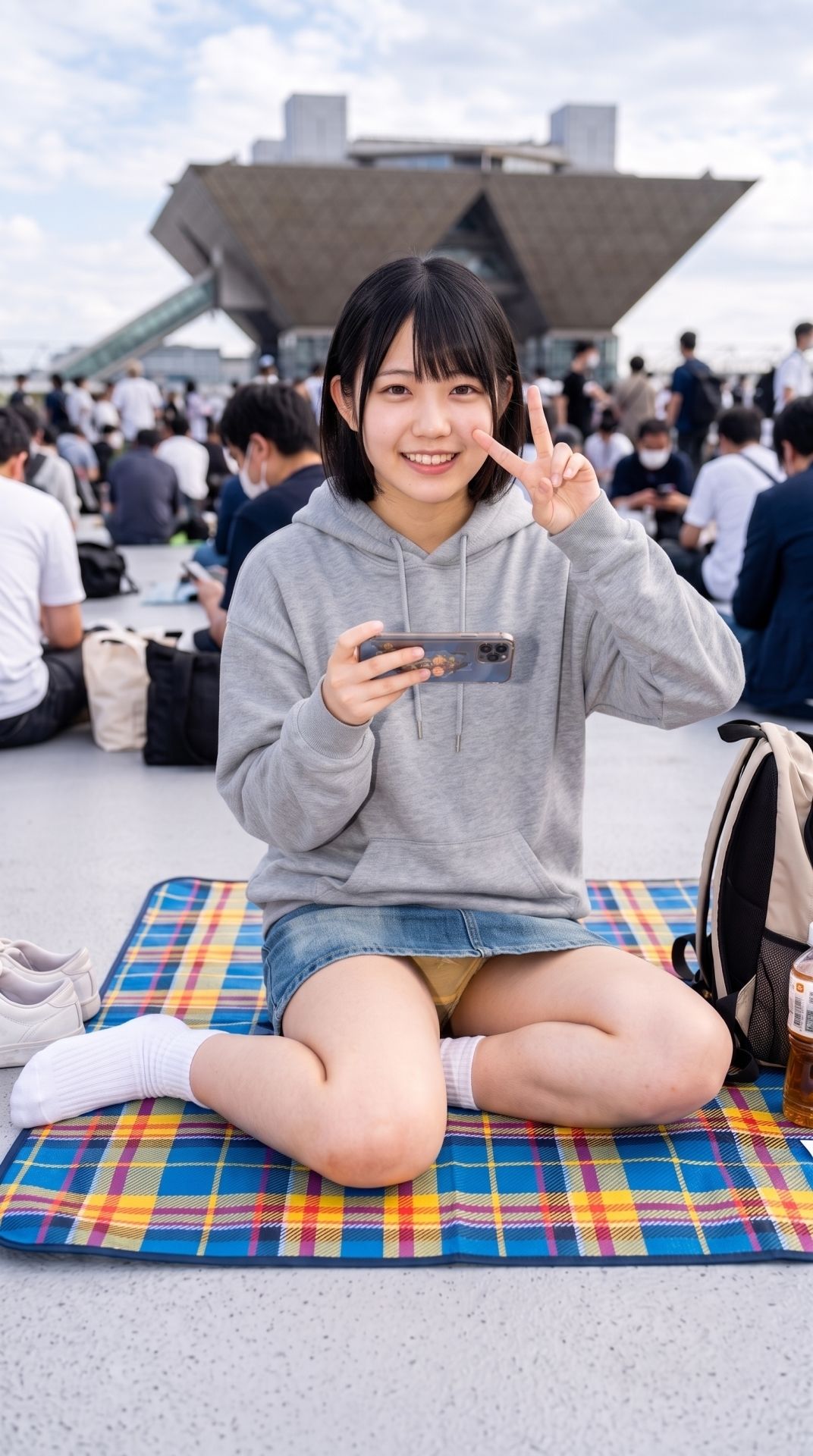 同人イベントの無防備すぎる座りパンチラ盗撮特大号・視線誘導で楽しむ16のラッキーストーリー サンプル画像1