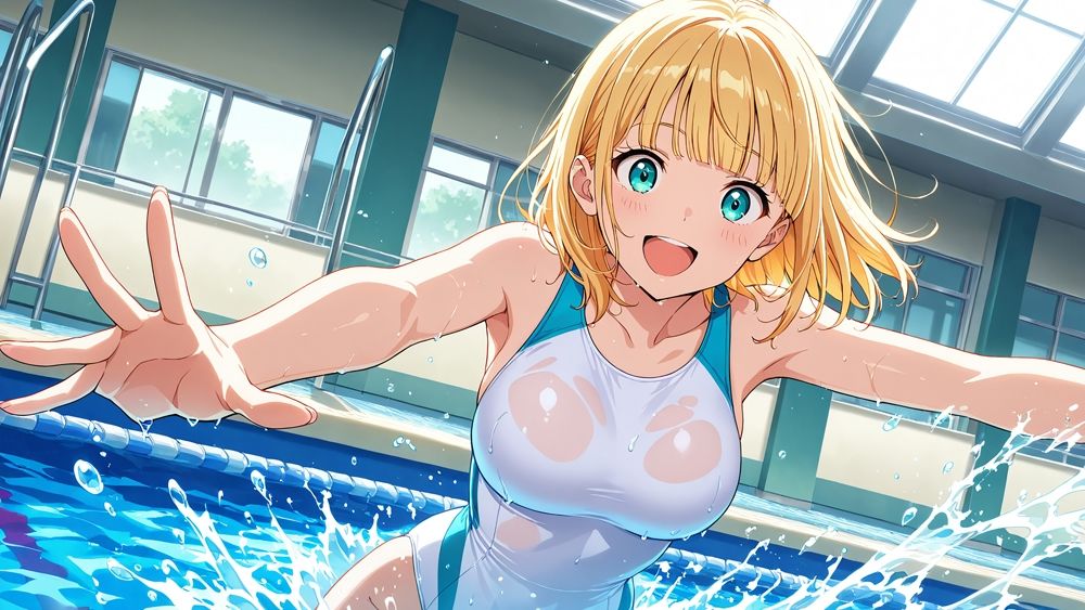 名門女子校の白スク水姉妹が新任水泳コーチに孕ませ調教【4K】 サンプル画像4