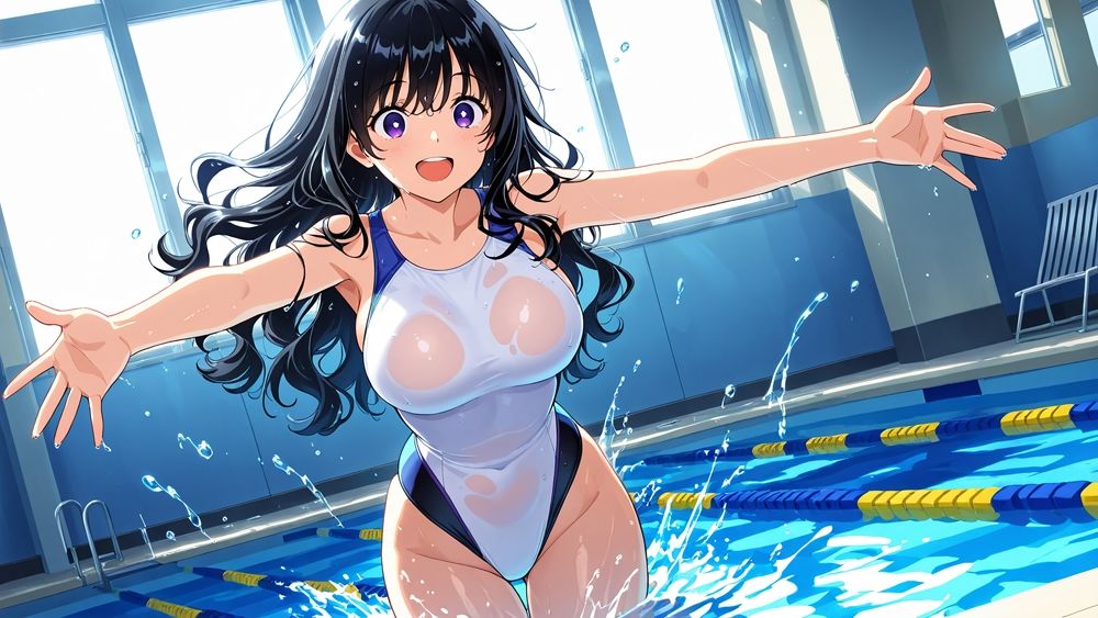 名門女子校の白スク水姉妹が新任水泳コーチに孕ませ調教【4K】 サンプル画像5