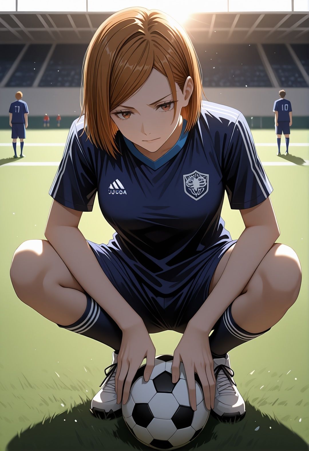 呪術◯戦釘崎野◯薇催●学園プール露出凌●パロディ 制服パンチラとスク水ぶっかけ満載CG集 サンプル画像7