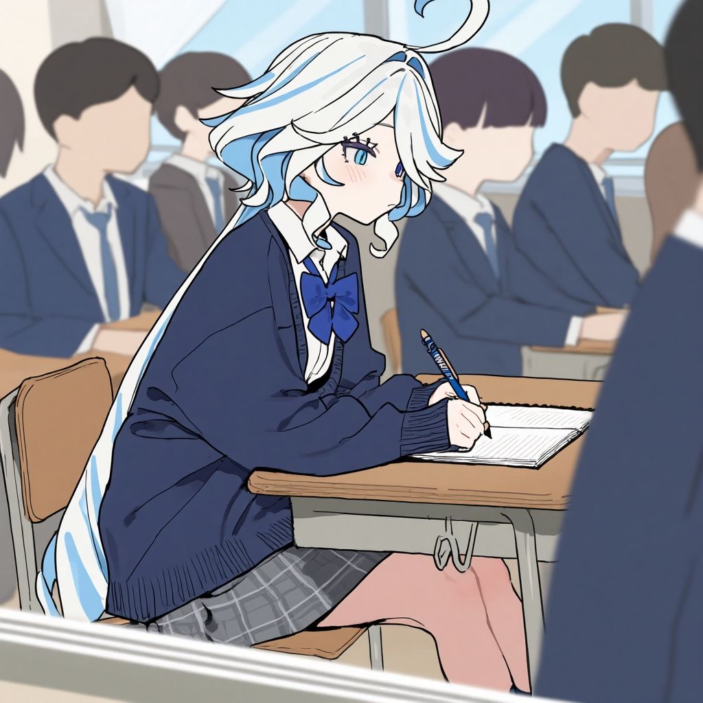 呼び出し中出しフリーナ学校編 サンプル画像1