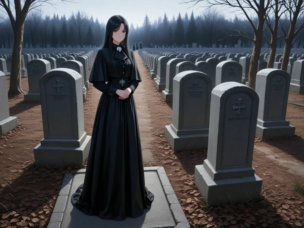 喪服の美女で、ひとぬきっ サンプル画像1