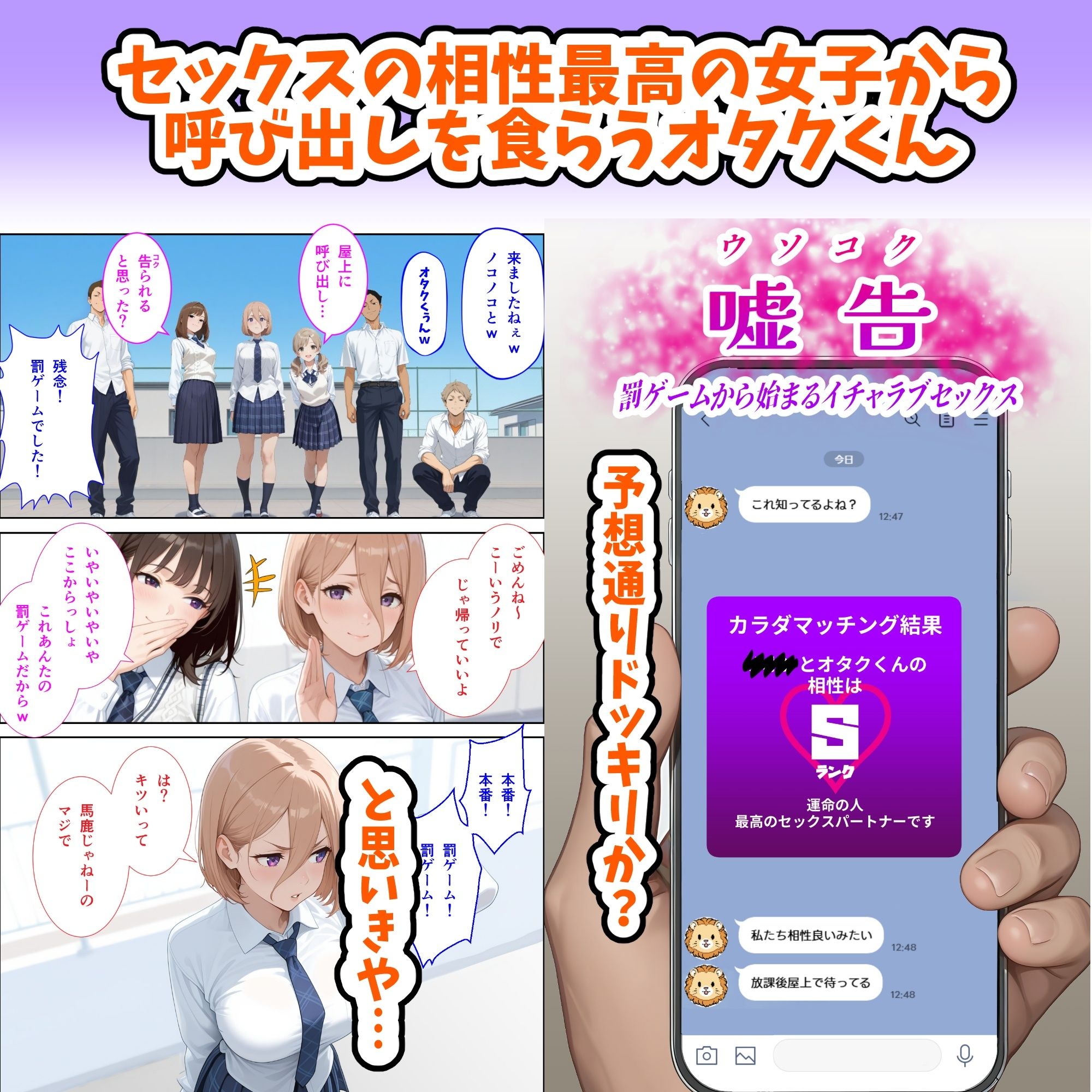 嘘告〜罰ゲームから始まるイチャラブセックス〜 サンプル画像1