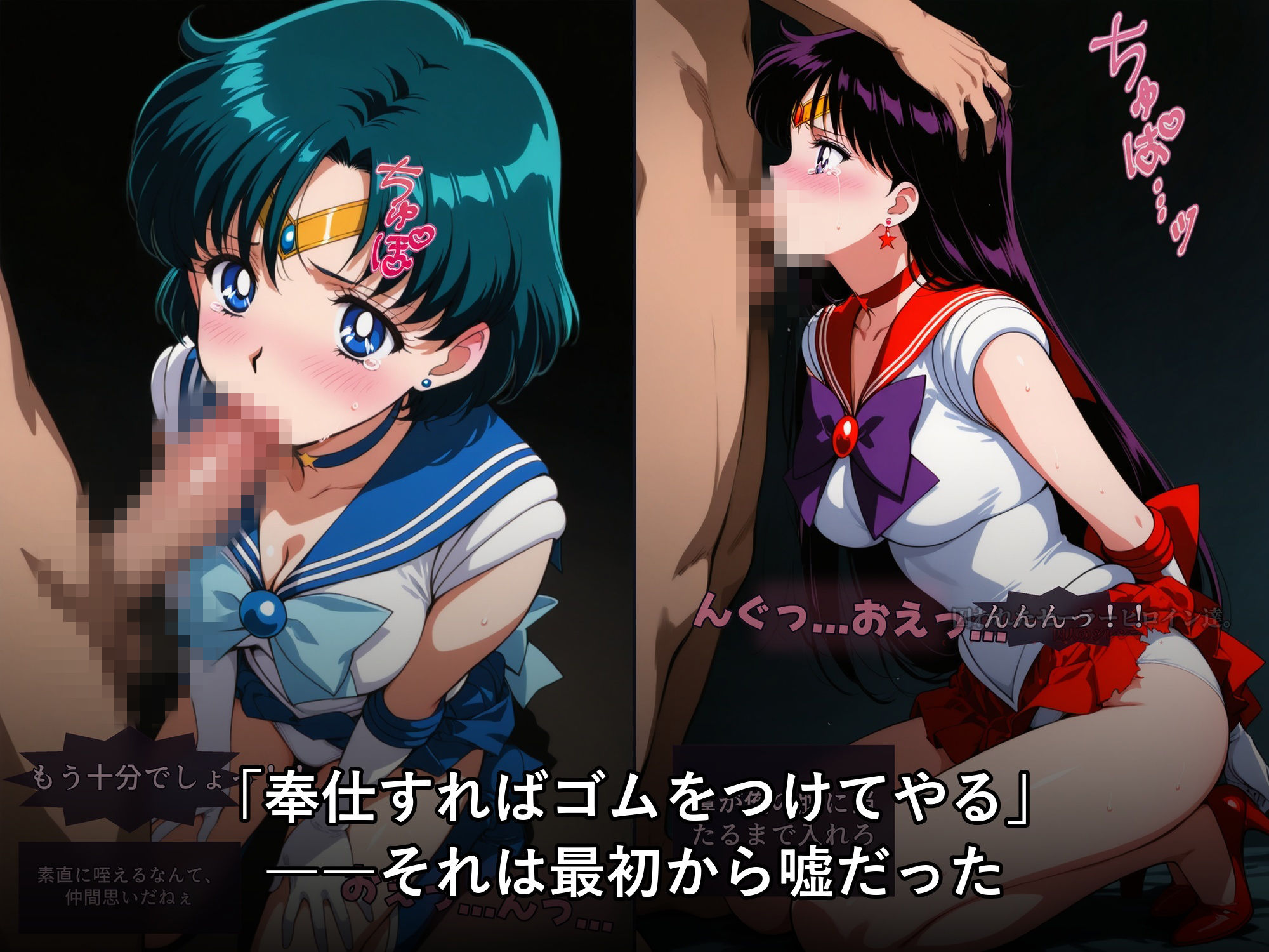 囚われたセーラーヒロイン達。囚人のジレンマ  「仲間を救うには、自分の体を差し出すしかなかった――」 サンプル画像2