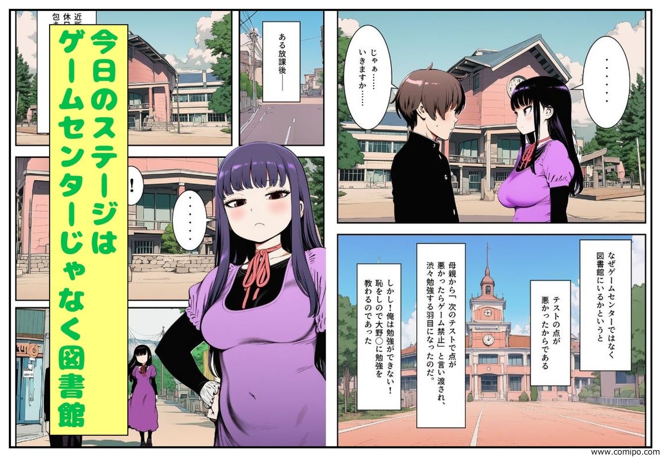 図書館で勉強？のあと大野さんを、家に招くことになった件 サンプル画像1
