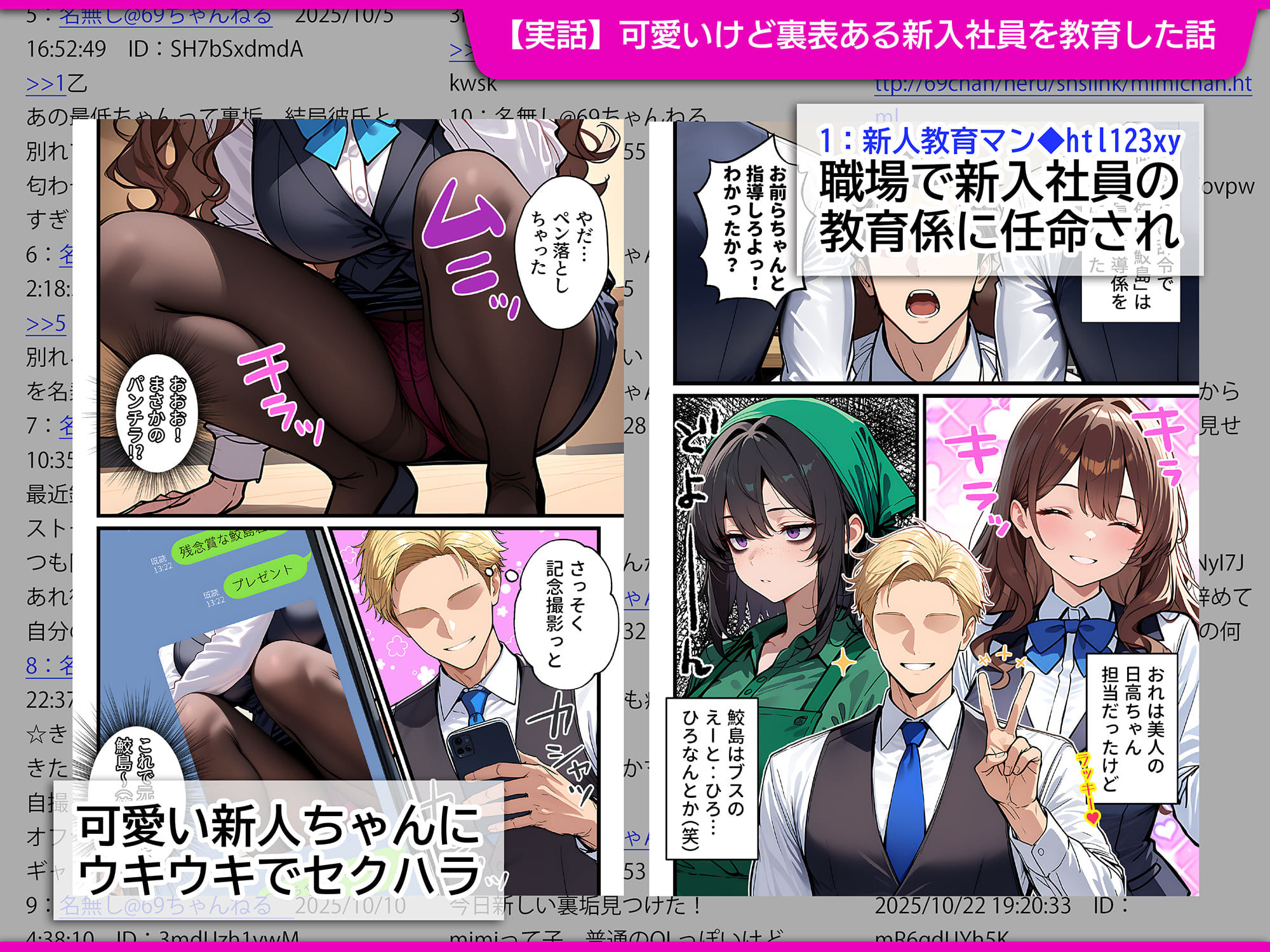 地味でブスだと思ってた新人清掃員の裏垢特定 粘着SEXで彼氏と別れさせた物語 裏ルート サンプル画像1