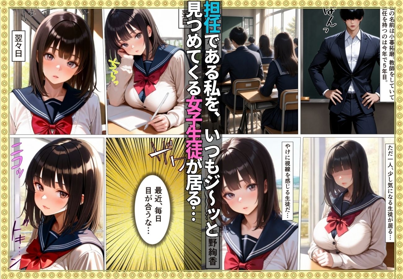 地味な教え子ちゃんにチ〇ポを狩られ教師の私が堕とされた話【漫画】【女子校生】【あまあま】【種付けプレス】【156ページ】 サンプル画像1