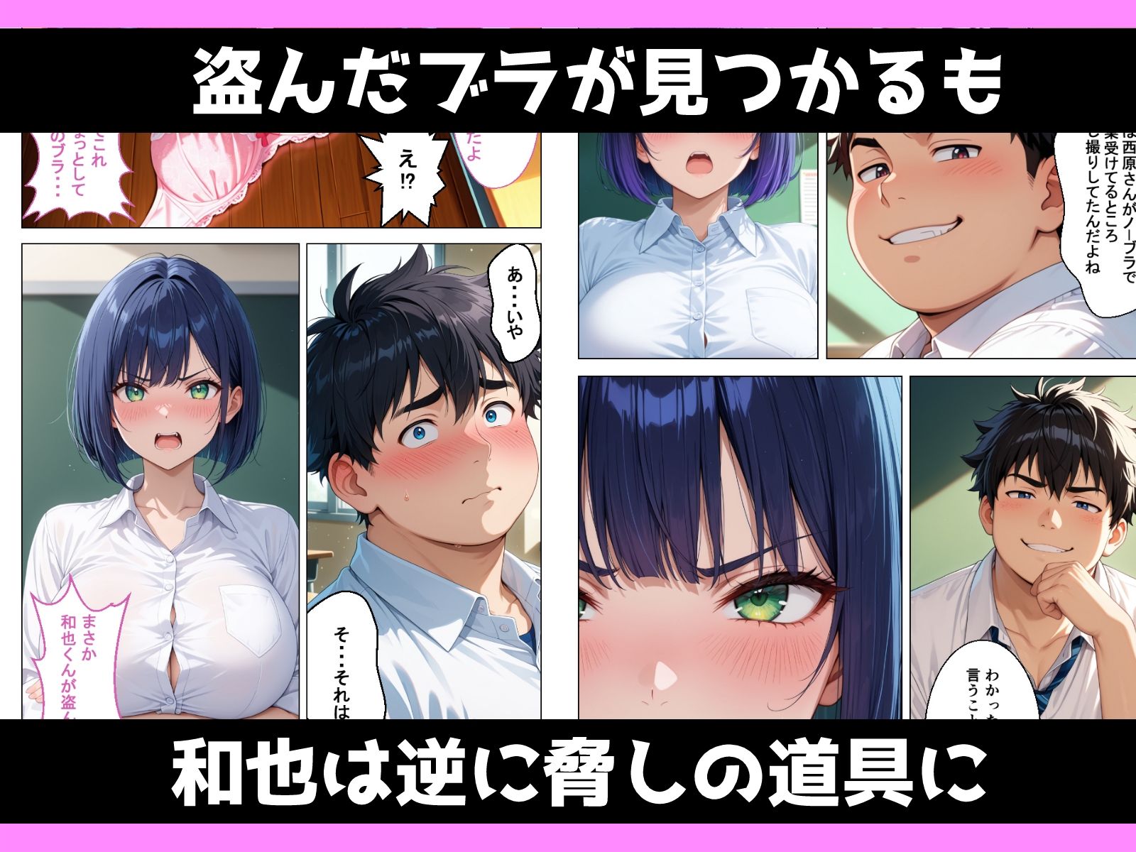 地味陰キャエリート巨乳がノーブラばれてメス堕ちさせられる話 サンプル画像5