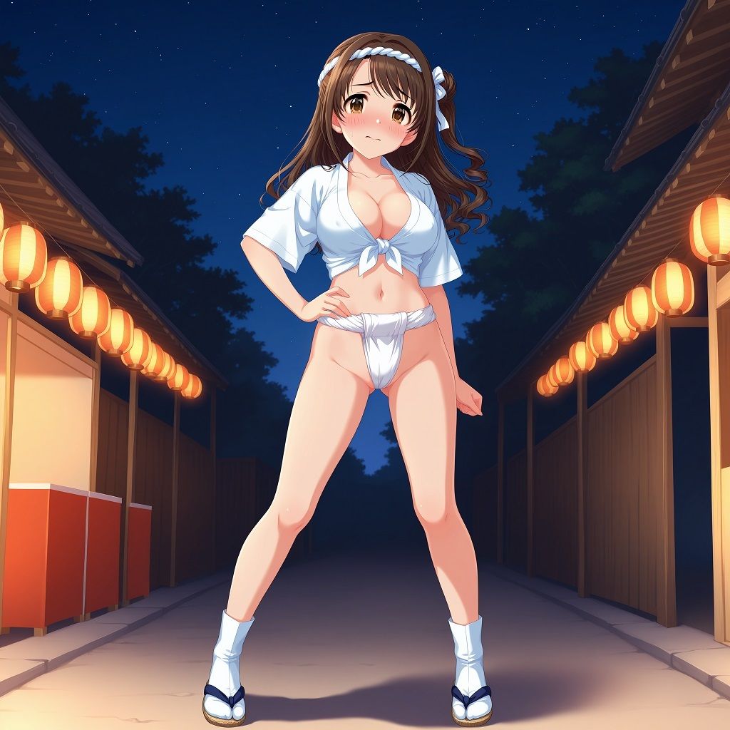 地図に載ってない村のロケでHな祭りに参加する事になったアイドル 島〇卯月編 サンプル画像1