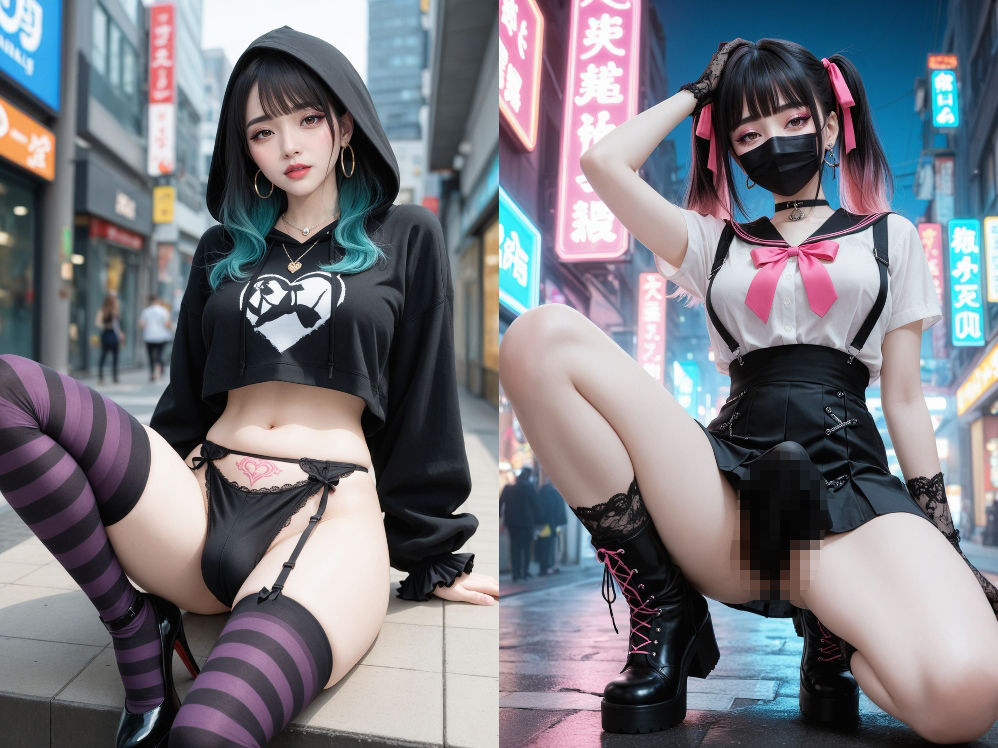 地雷系ふたなり女子の病みかわシンドローム サンプル画像4