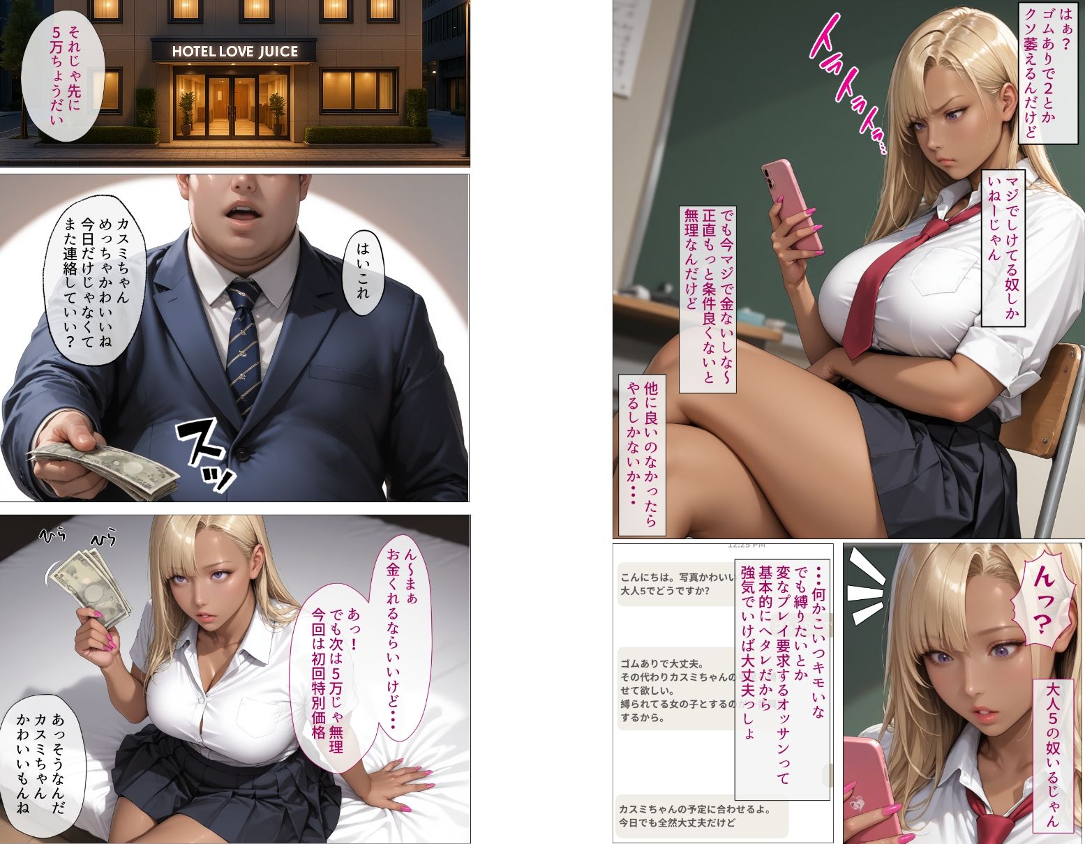 塩対応の生意気なパパ活ギャルが堕ちるまで・・・ サンプル画像1