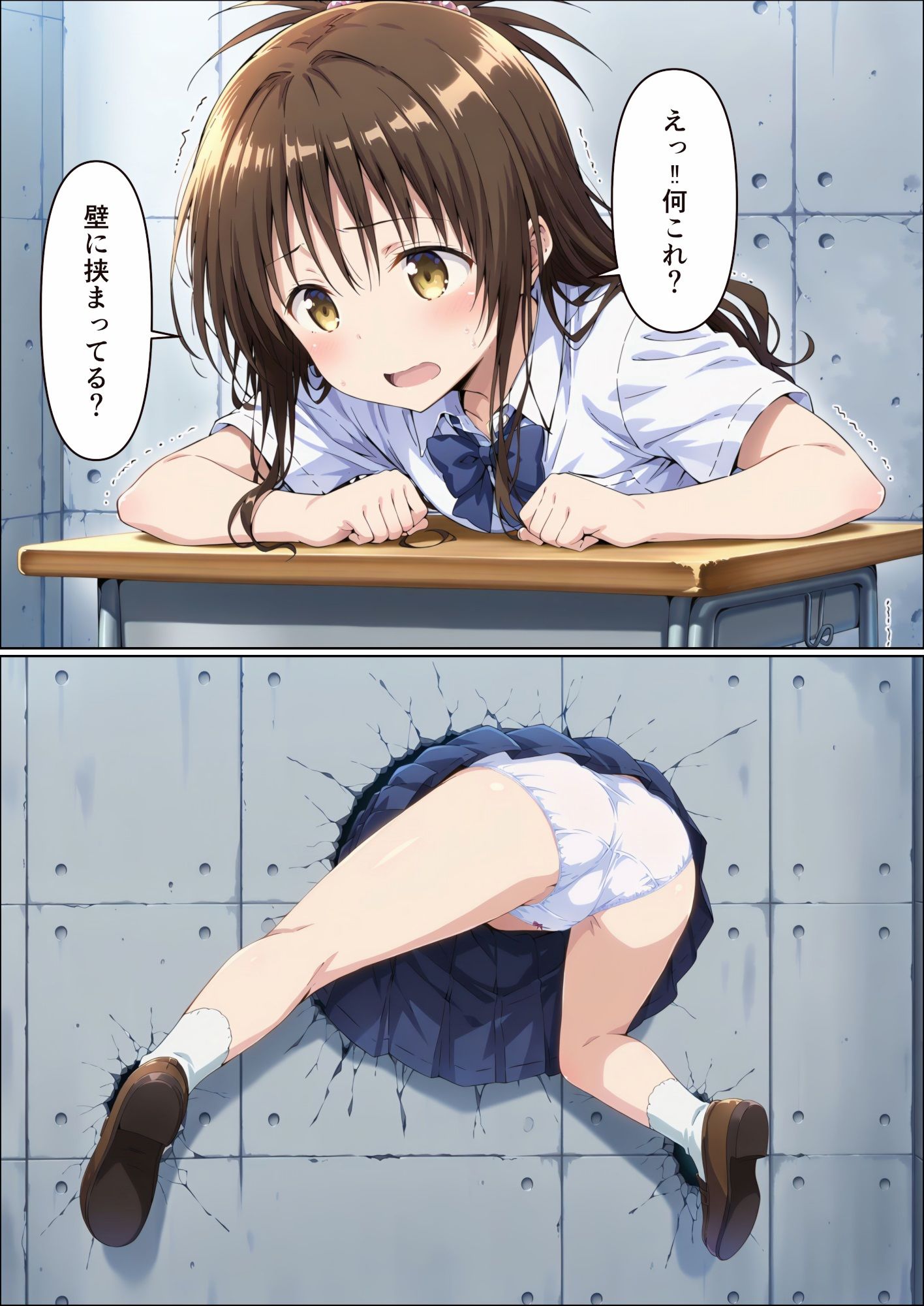 壁越しにエッチな物理実験をされる話！ サンプル画像3