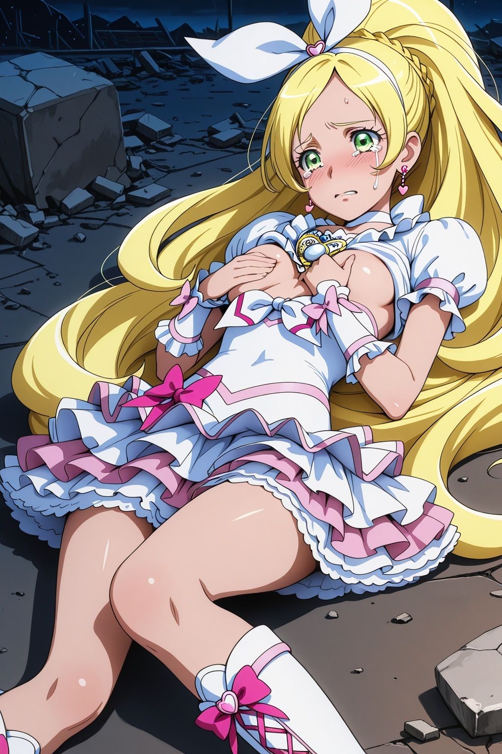 変身ヒロイン×辱 スイートプ●キュア♪ キュ●リズム敗北初セックス サンプル画像5