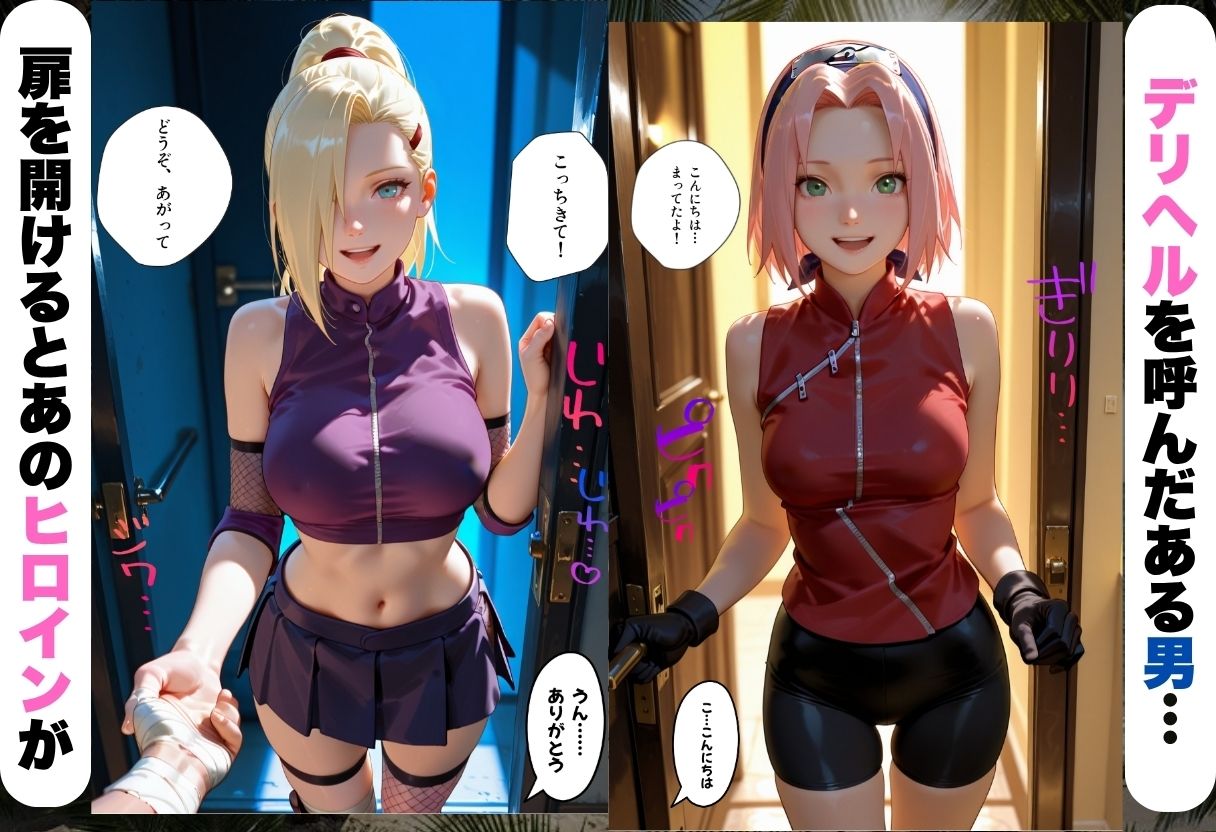 変身着せ替えデリヘルで激かわヒロインと濃厚中出しセックスした話ナ〇ト編 サンプル画像1