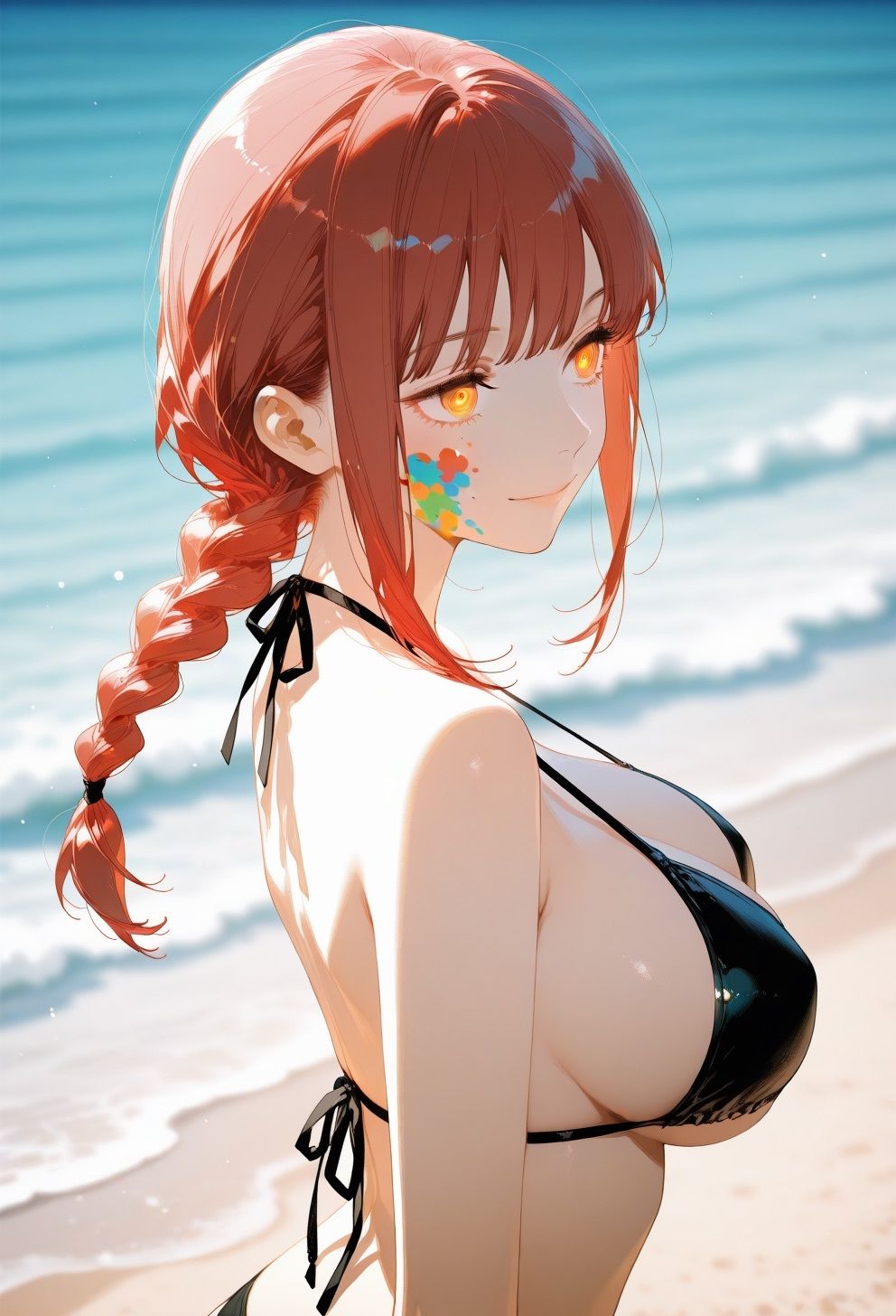 夏の浜辺の公開羞恥 マキ◯編 チェーンソーマ◯ サンプル画像2