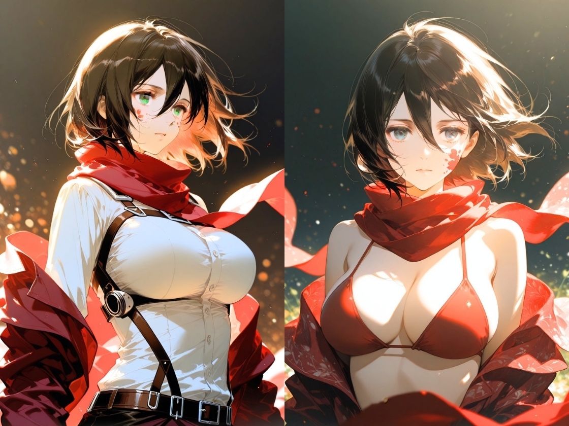 夏の終わりの公開羞恥 ミカ◯編 進撃の巨◯ サンプル画像1