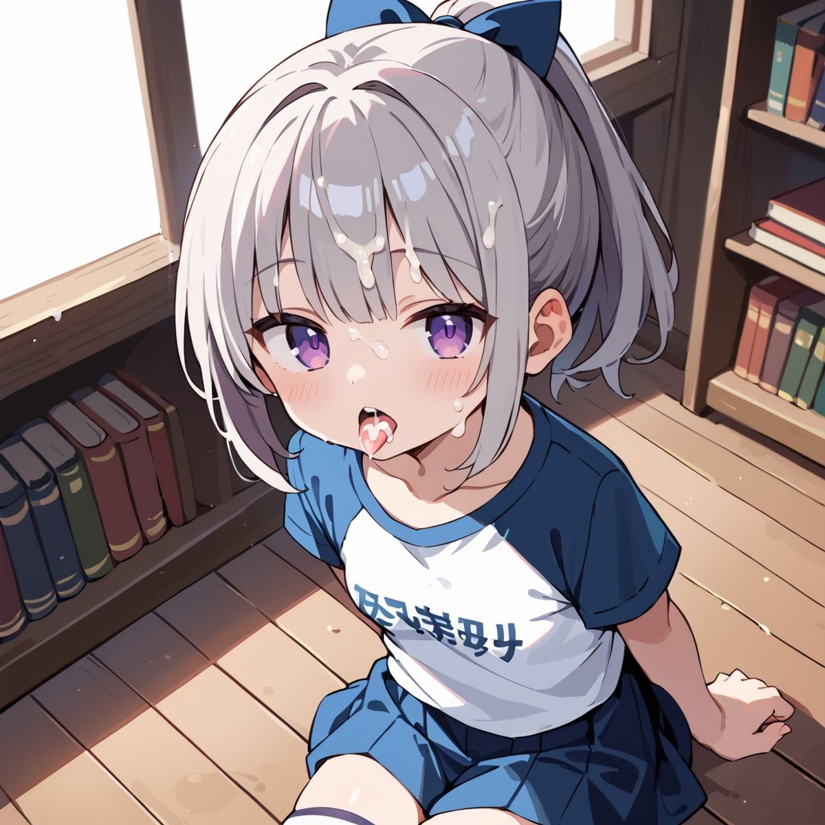 夏休み、図書館の静寂に溶ける2人の秘密page.8 サンプル画像7