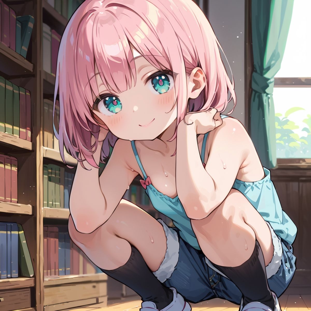 夏休み、図書館の静寂に溶ける2人の秘密page.9 サンプル画像3