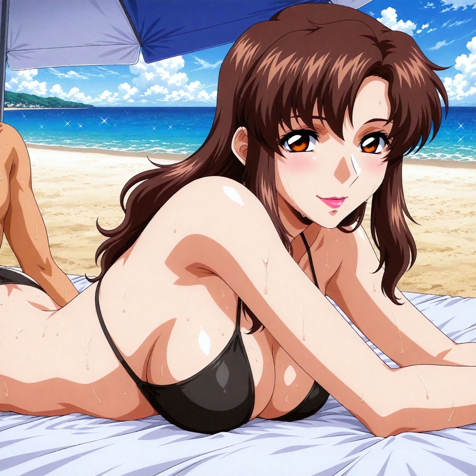 夏物語〜イチャイチャパラダイス〜マリュー・〇ミアスの浮気ラブラブデート編 サンプル画像1
