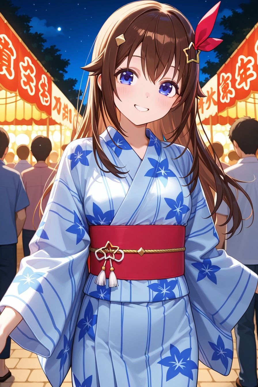 夏祭りデートでイチャラブ浴衣えっち ホ○ライブ0期生，1期生編 サンプル画像1