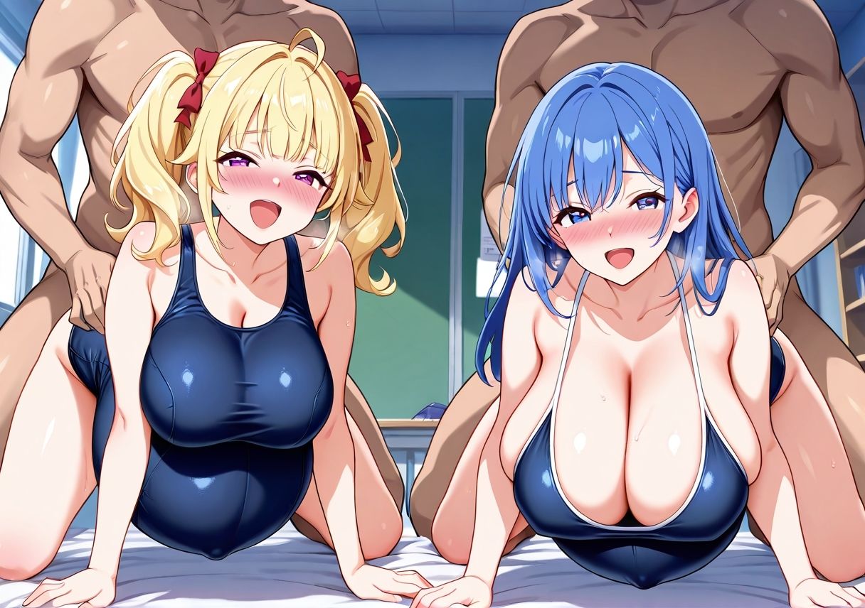 大乱交！！ボテ腹シンクロ部 サンプル画像6