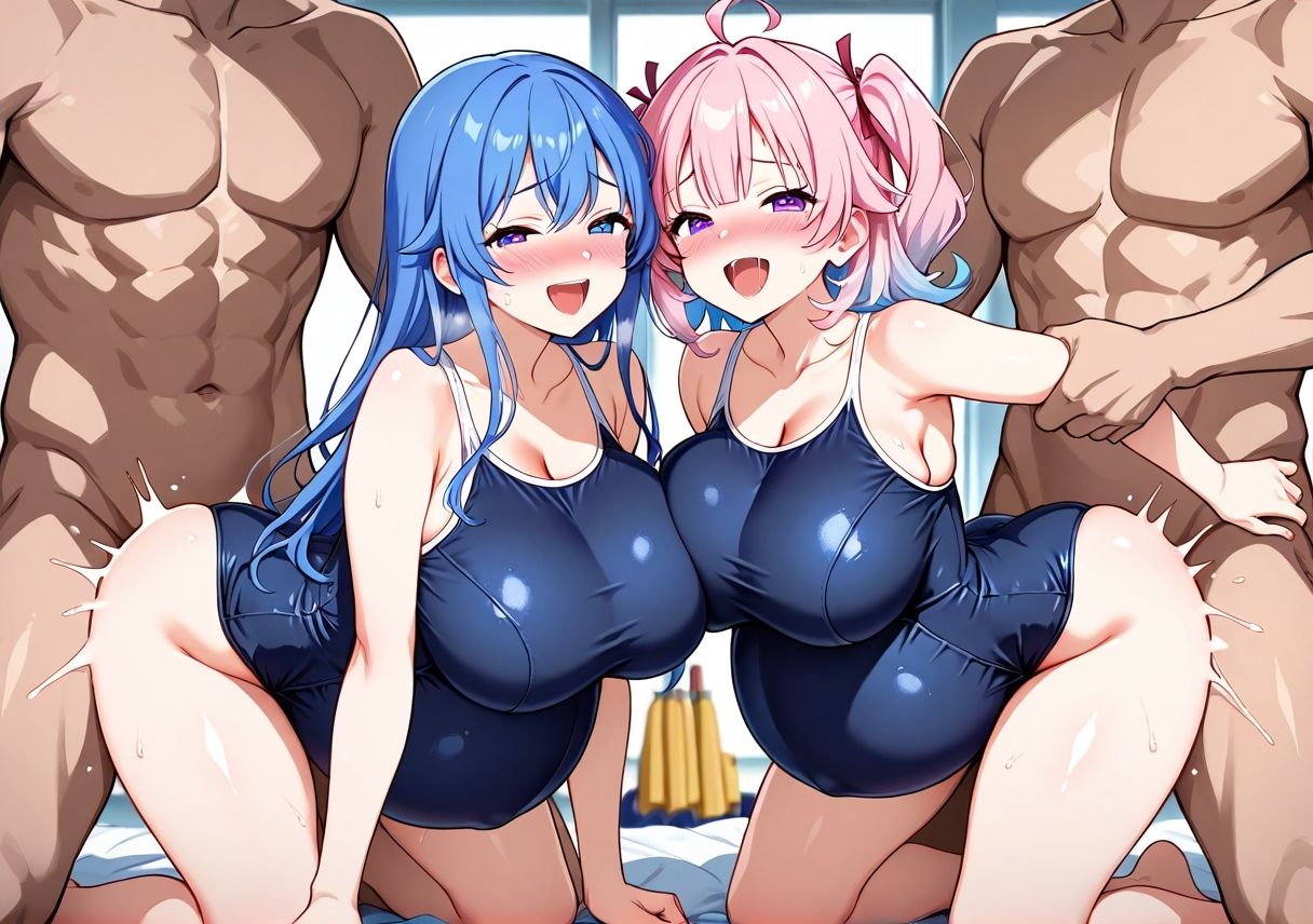 大乱交！！ボテ腹シンクロ部 サンプル画像9