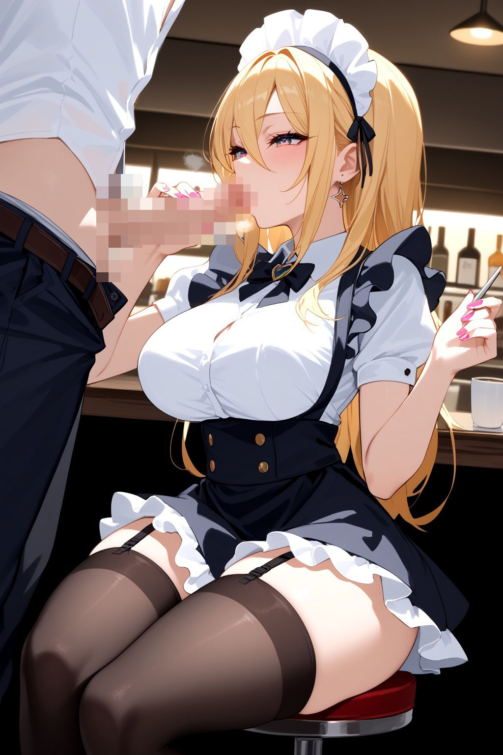 太ももが気になる生意気ギャルメイド サンプル画像2