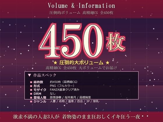 夫が出張中の温泉宿で・・人妻たち 着物姿のまま狂う 全450P サンプル画像5