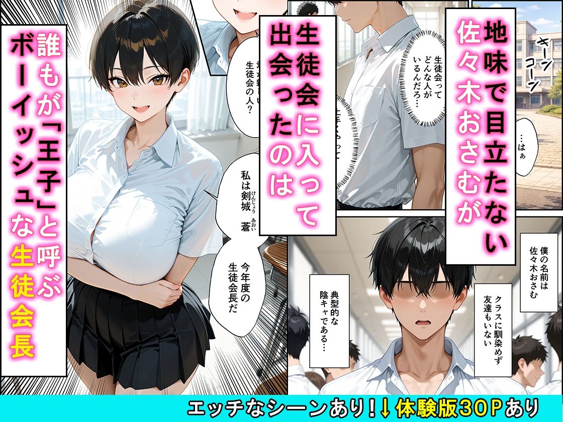 女の子扱いされたい王子様な生徒会長があまあま中出しセックスでメスになる話 サンプル画像1