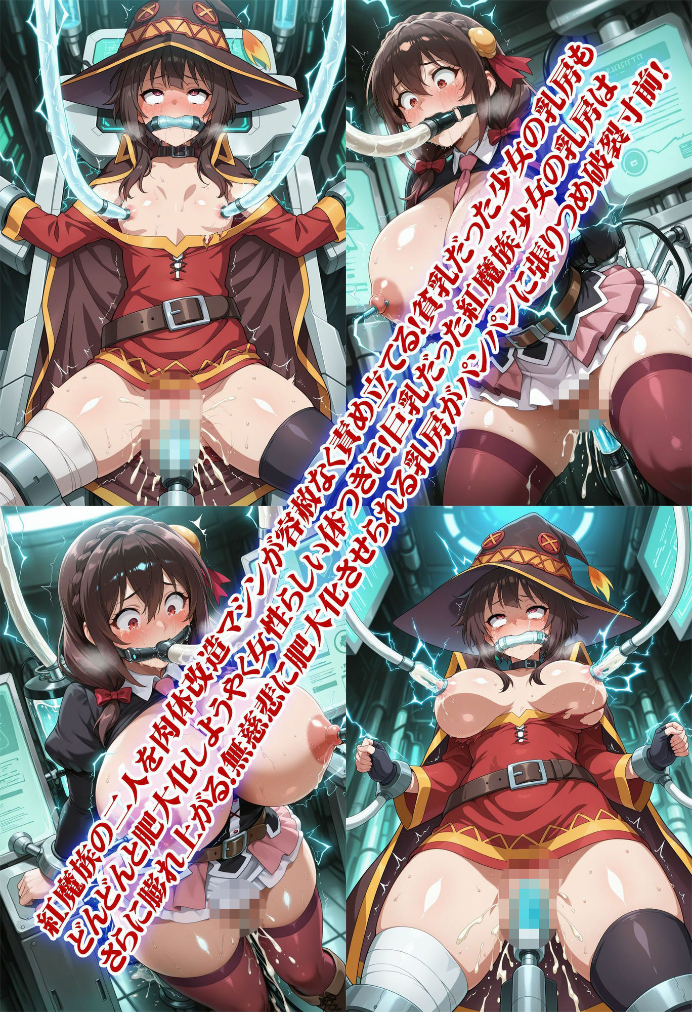 女体膨張脹れ乙女〜め○みん＆ゆ○ゆんふうせん編 サンプル画像1