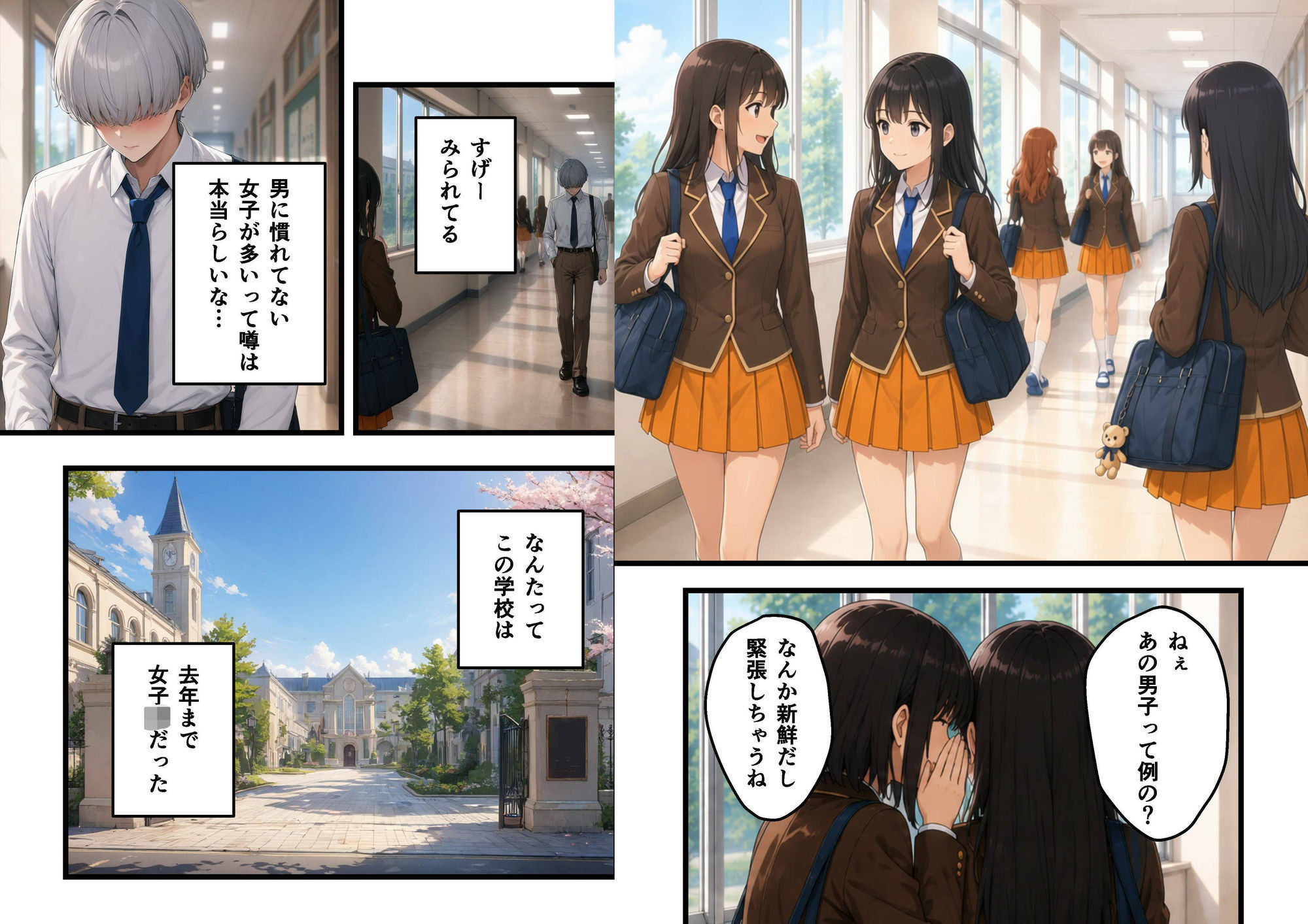 女子校に青一点 サンプル画像1