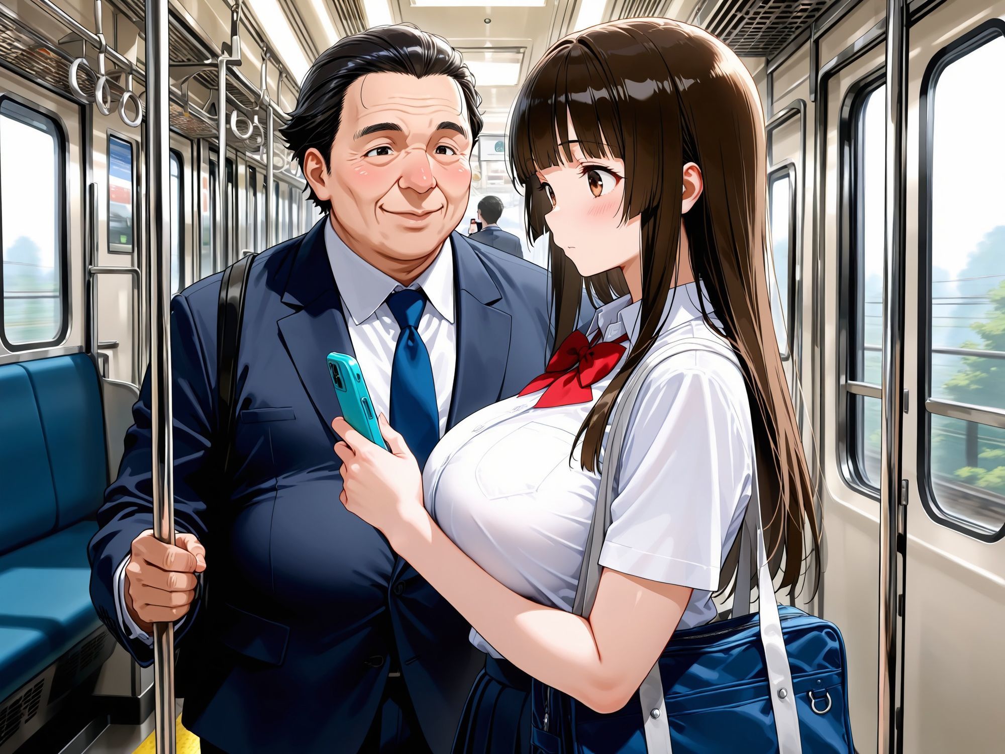 女子校生  電車痴〇   中出し快楽落ち サンプル画像1