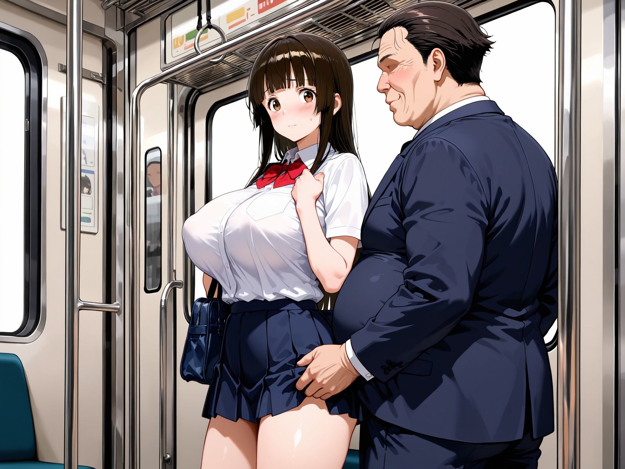 女子校生  電車痴〇   中出し快楽落ち サンプル画像2