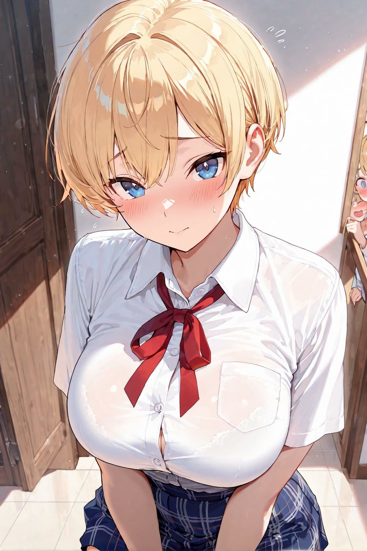 女子校生メス堕ち 〜うぶな金髪ショートカット女子に種付け性指導編〜 サンプル画像1