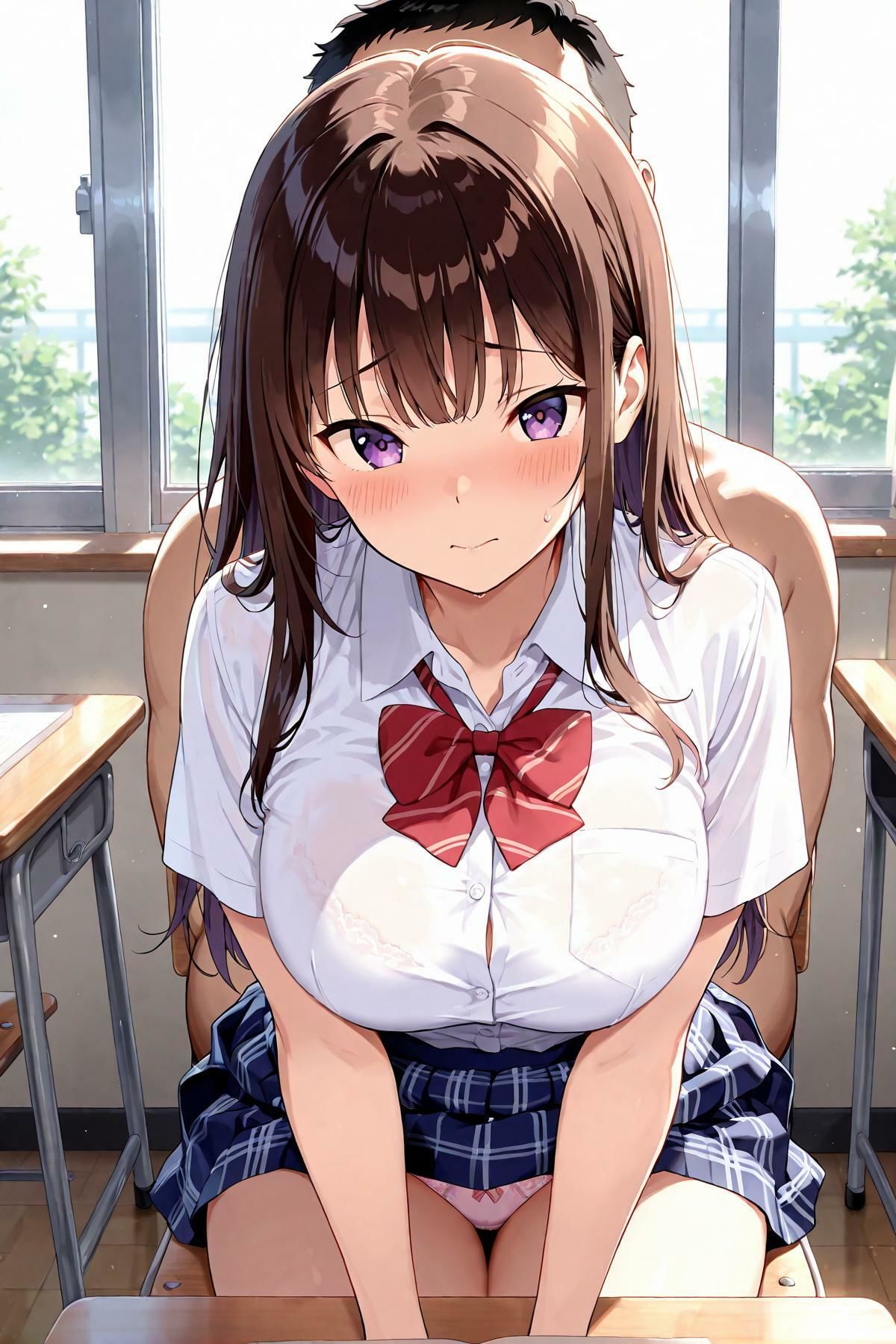 女子校生メス堕ち 〜チャラそうな茶髪女子に種付け性指導編〜 サンプル画像1