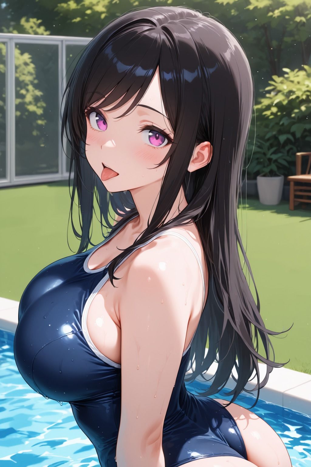 女子校生快楽堕ち スク水でイチャラブ種付けSEX サンプル画像2