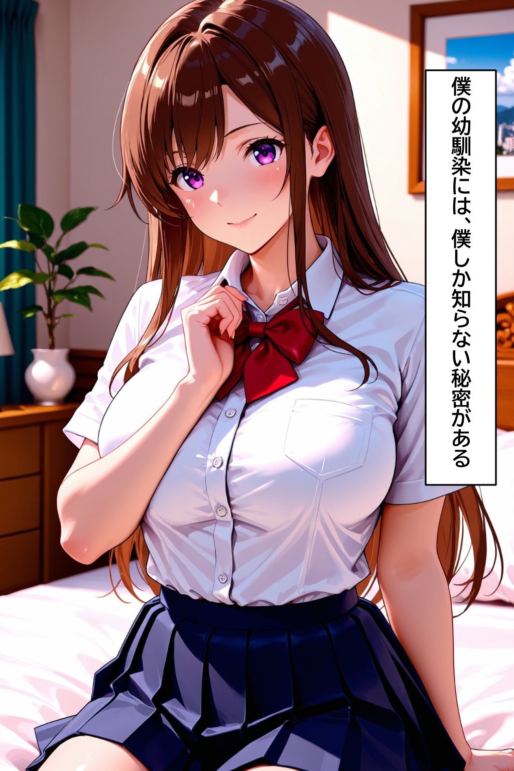 女子校生淫乱性交  清楚な幼馴染と中出し即ハメ サンプル画像1