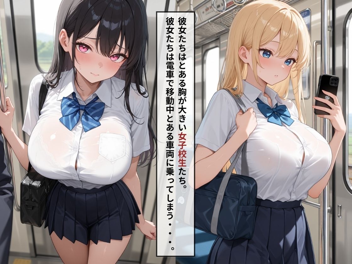 女子校生肉便器〜とある爆乳女子校生らが性処理化し快楽堕ちしていく:痴●電車編〜 サンプル画像1
