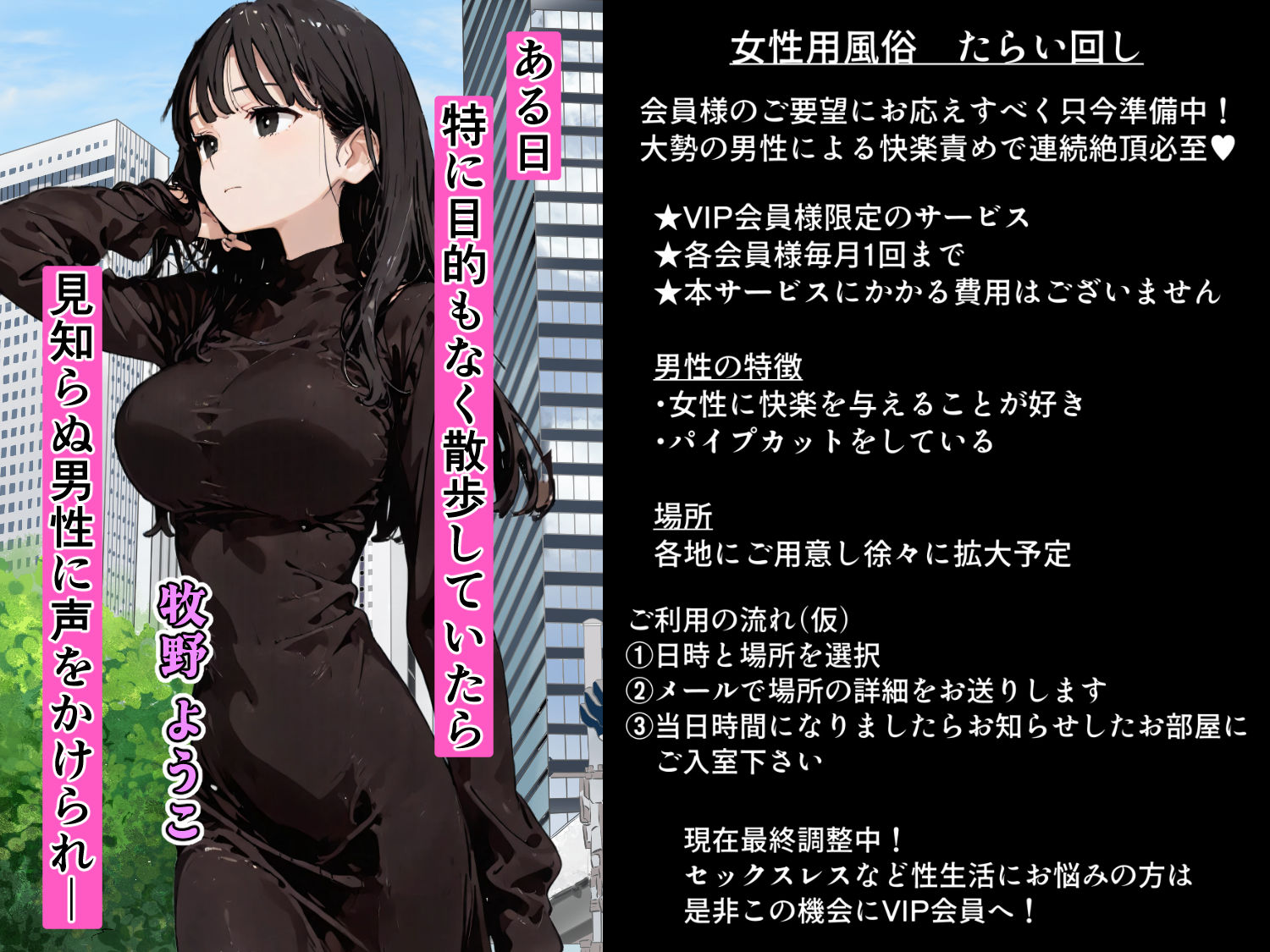 女性用風俗たらい回し  〜お金に釣られて体験モニターしてみたら・・・〜 サンプル画像1