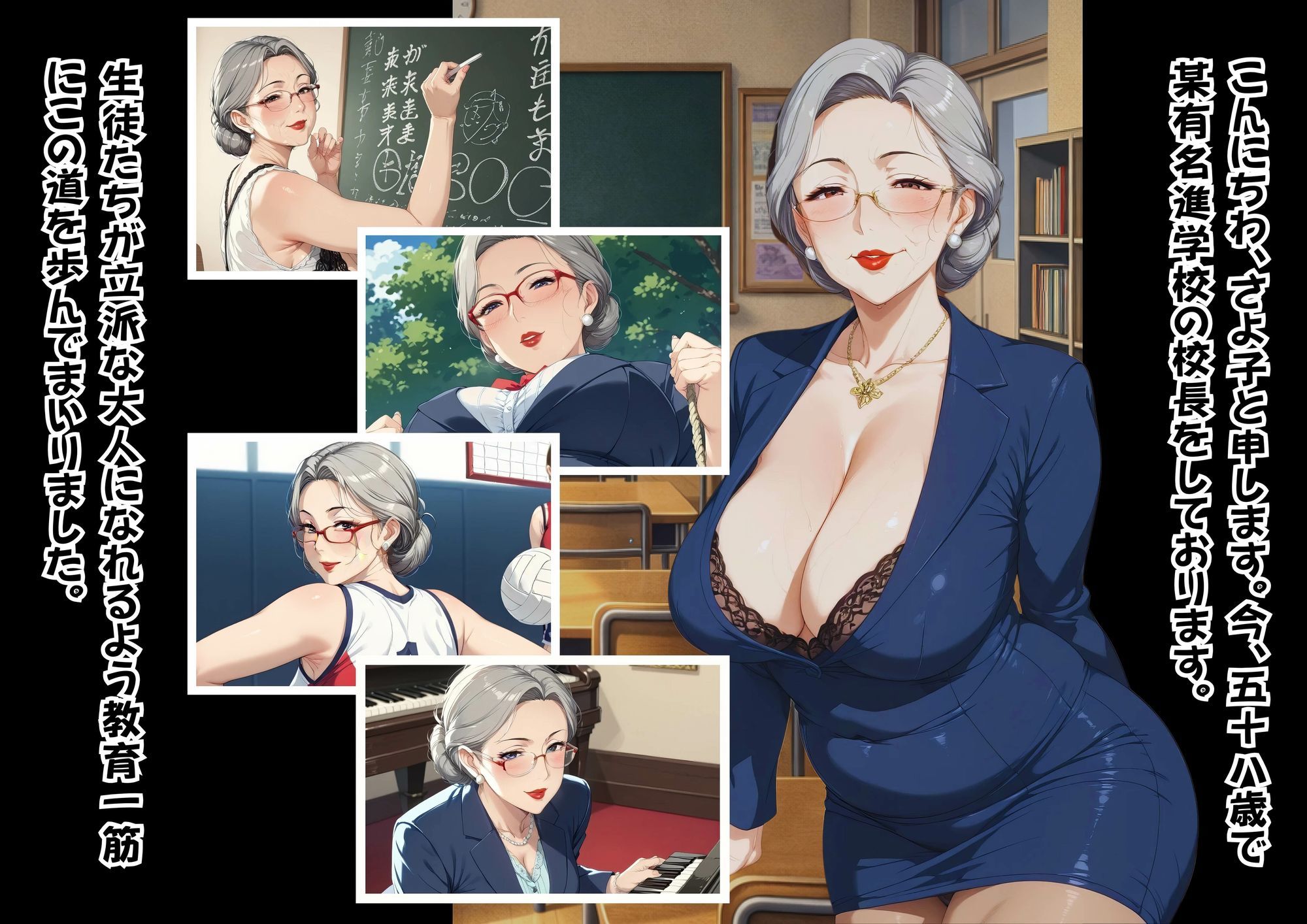 女校長の精活指導 サンプル画像1