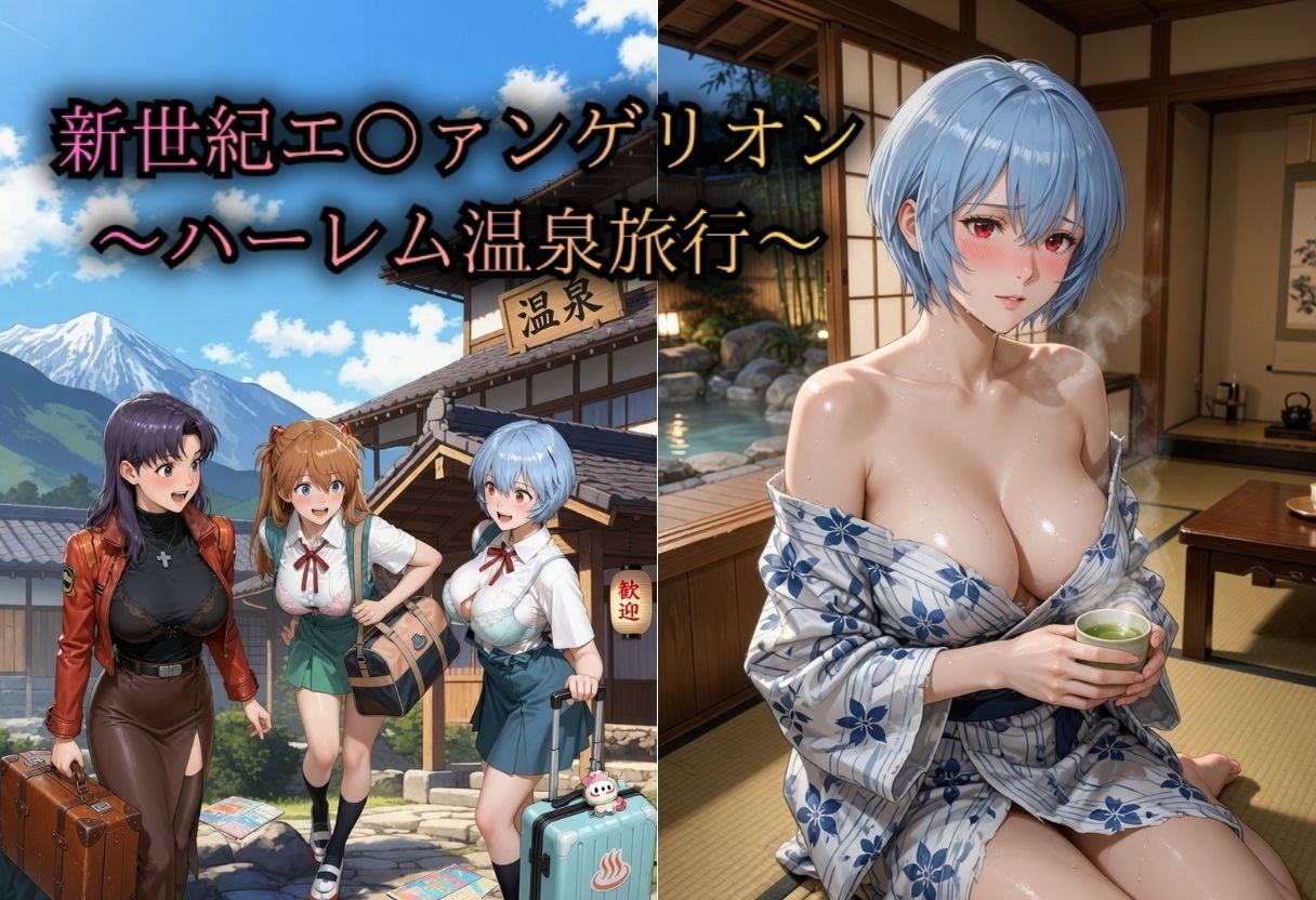 女湯に侵入したオジサンに何度もがん突きされる新世紀エ〇ァンゲリオン（ハーレム温泉旅行） サンプル画像1