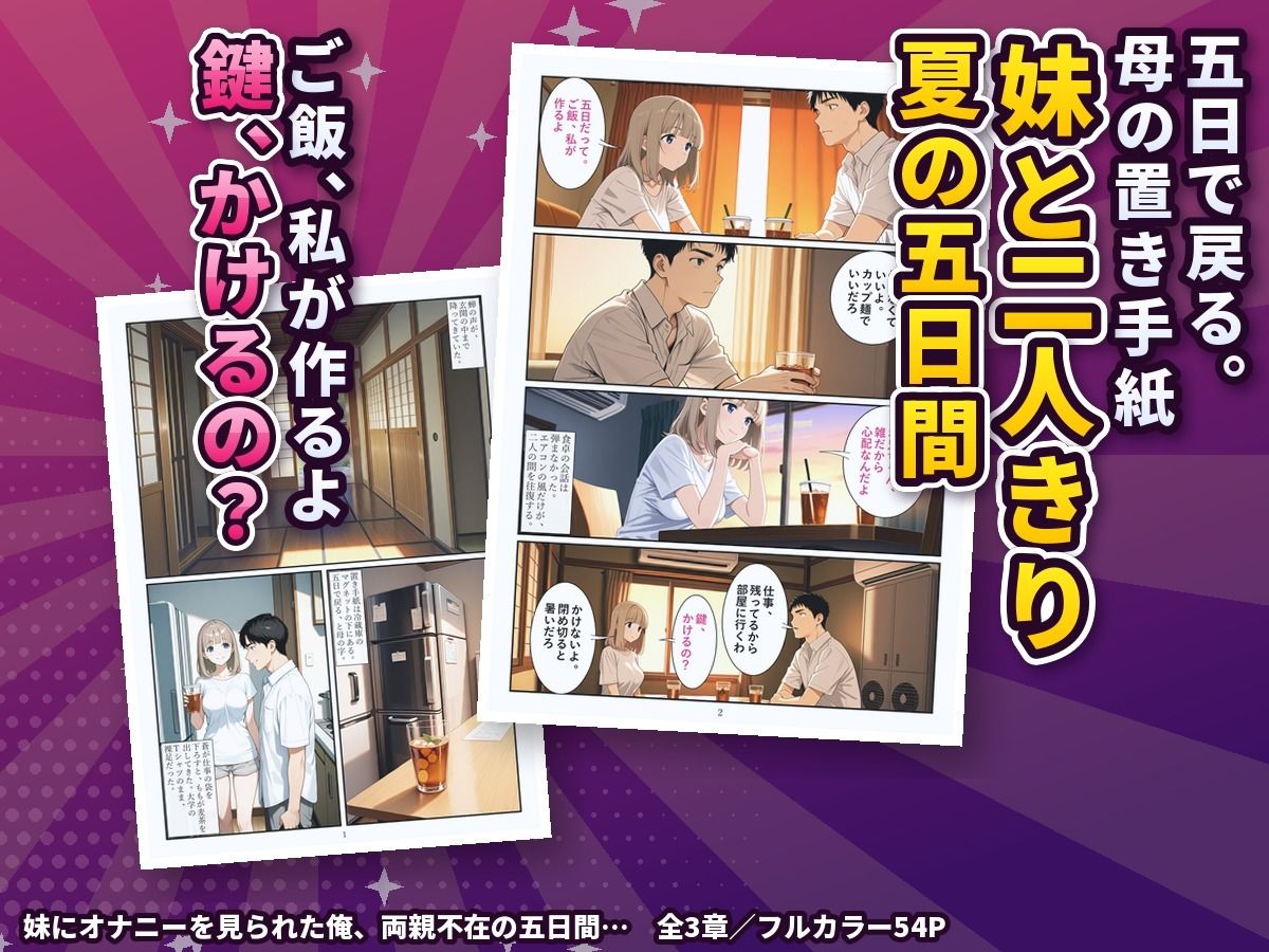 妹にオナニーを見られた俺、両親不在の五日間「中でいいよ」と家じゅうで生中出しをねだられた話 サンプル画像1