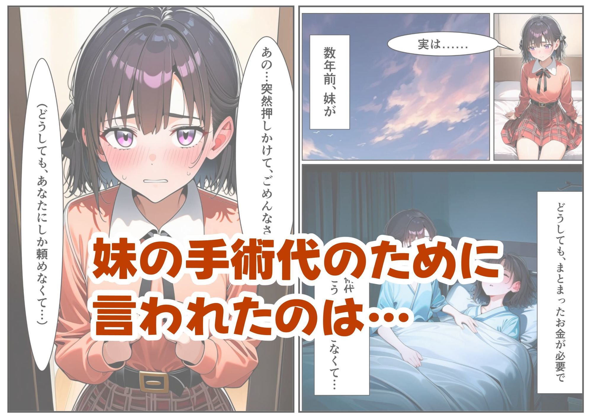 妹の手術代のために…最低な条件を呑んだ清楚なお姉ちゃんが、屈辱と快楽に溺れて堕ちるまで。 サンプル画像1