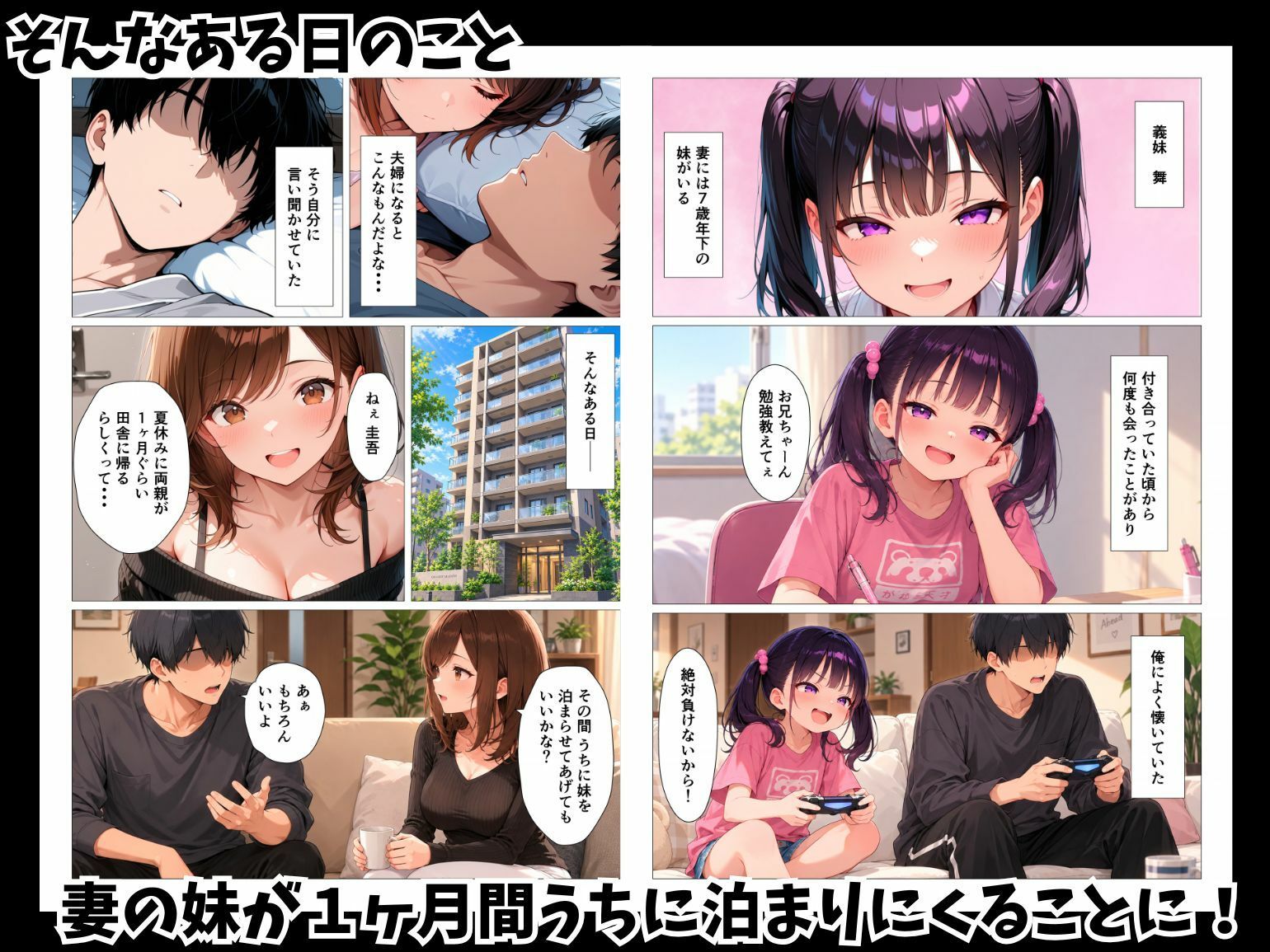 妻とレスの俺が爆乳ギャル義妹に誘惑されて浮気後尾しまくる話 サンプル画像3